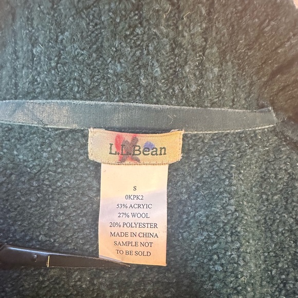 LL Bean cardigan wool blend sweater small soft teal - Picture 6 of 6